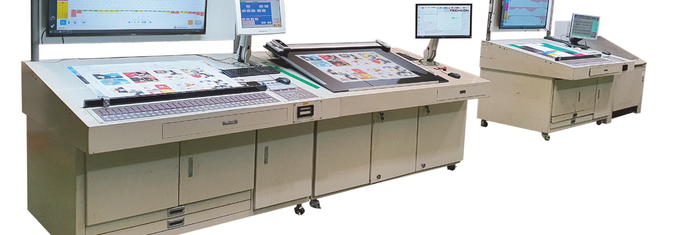 Sistema de preentintado INKZONE en mesa de control